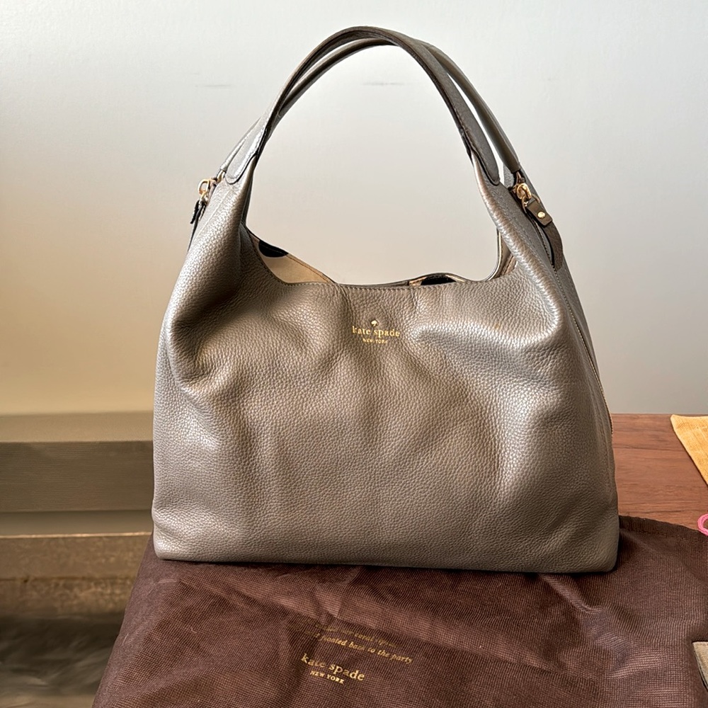 Kate Spade Women’s Shoulder Bag in gray leather